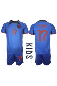 Nederland Daley Blind #17 Babytruitje Uit tenue Kind WK 2022 Korte Mouw (+ Korte broeken)
